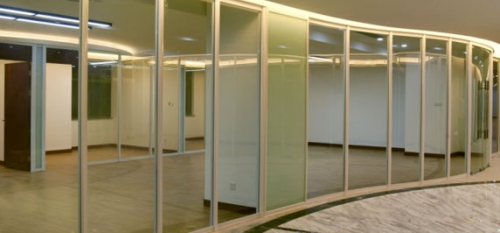 How to do office glass partition decoration